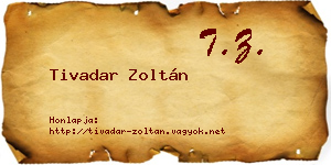 Tivadar Zoltán névjegykártya
