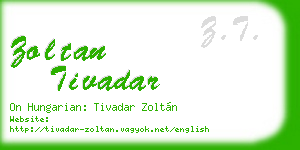 zoltan tivadar business card